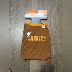 Target glow sheriff pet costume tee. NWT med